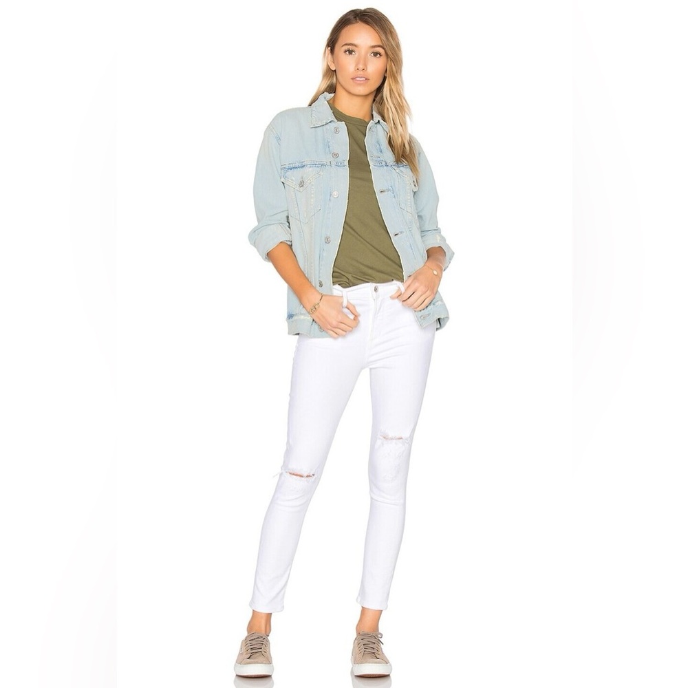 NWOT Agolde Sophie Crop Skinny Jeans Shoreline Destruct Size 24 - Picture 1 of 11